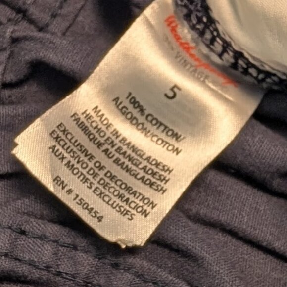 Weatherproof Vintage Kids Boys Size 5 Cotton Pants Fall Deep Grey / Black - Picture 2 of 2